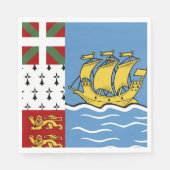 サンピエール・ミクロン国旗 スタンダードランチョンナプキン (正面)