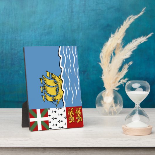 サンピエール・ミクロン国旗 フォトプラーク (側面)