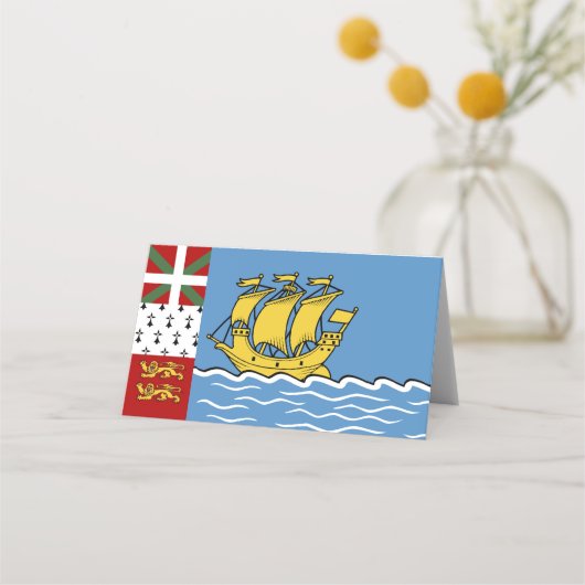 サンピエール・ミクロン国旗 プレイスカード (正面)