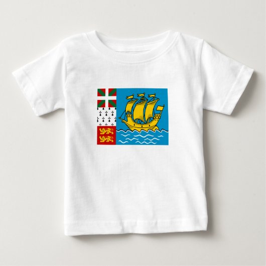 サンピエール・ミクロン国旗 ベビーTシャツ (正面)