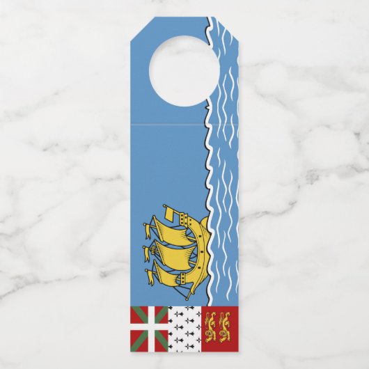 サンピエール・ミクロン国旗 ボトルネックタグ (正面)