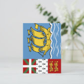 サンピエール・ミクロン国旗 ポストカード (スタンド正面)