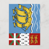 サンピエール・ミクロン国旗 ポストカード (正面)