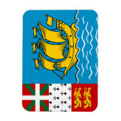 サンピエール・ミクロン国旗 マグネット (縦)