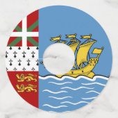 サンピエール・ミクロン国旗 ワイングラスタグ (正面)