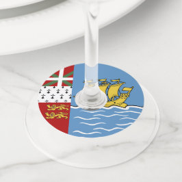 サンピエール・ミクロン国旗 ワイングラスタグ