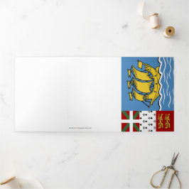 サンピエール・ミクロン国旗 三つ折りカード