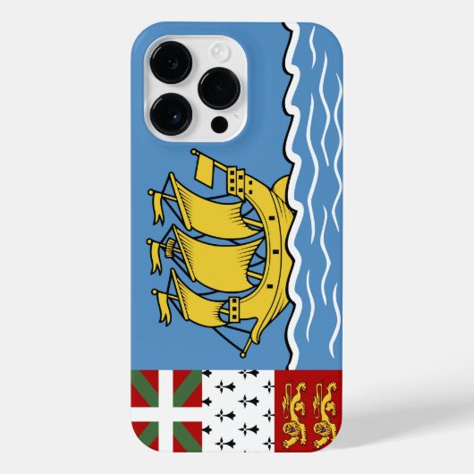 サンピエール・ミクロン国旗 iPhoneケース (裏面)