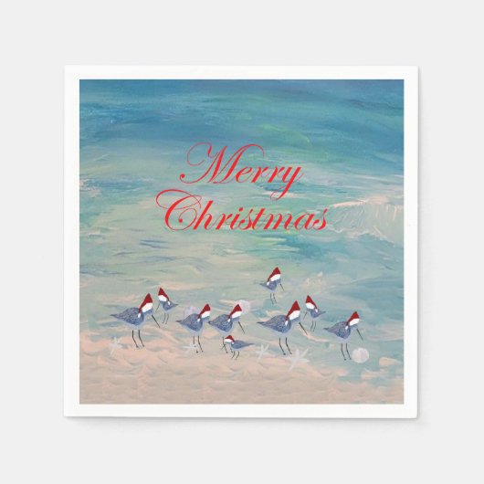 サンピパーズクリスマスホリデーパーティーのナプキン スタンダードカクテルナプキン (正面)