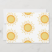 サンピンクとオレンジの最初の誕生日の1つ 招待状 (裏面)