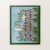 サンピークスカナダおもしろいレトロスノーウィー山脈 ジグソーパズル (縦)