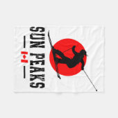 サンピークスカナダスキーリゾートロッキーマウンテンズカナディ フリースブランケット (正面(横))