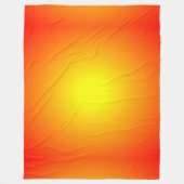 サンファイアイエローオレンジレッド明るい陽気 フリースブランケット (正面)