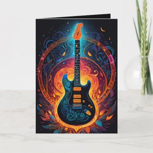 サンファイアエレキギター空白の カード (正面)