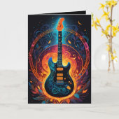 サンファイアエレキギター空白の カード (黄色い花)