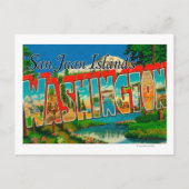 サンファンアイランズワシントン大文字 ポストカード (正面)