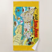 サンファンプエルトリコからの挨拶 ビーチタオル (正面)