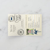 サンファンプエルトリコパームツリーパスポ結婚ート 招待状 (内部)