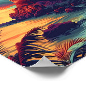 サンファンプエルトリコヴィンテージトラベルイラストレーション ポスター (角)