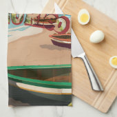 サンファンプエルトリコヴィンテージ旅行ポスター キッチンタオル (四つ折り)