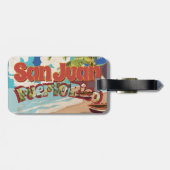 サンファンプエルトリコヴィンテージ旅行ポスター ラゲッジタグ (裏面横)