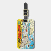 サンファンプエルトリコ地図ラゲージタグ ラゲッジタグ (正面縦)