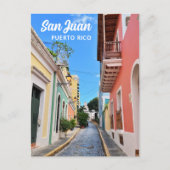サンファンプエルトリコ島カラフル旅行写真 ポストカード (正面)