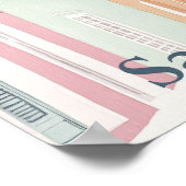 サンファンプエルトリコ水の色絵を描の旅行 ポスター (角)