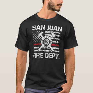 サンファンプエルトリコ消防署シンレッドライン Tシャツ