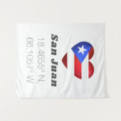 サンファンプエルトリコ緯度 タペストリー (正面(横))