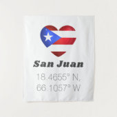 サンファンプエルトリコ緯度 タペストリー (正面)