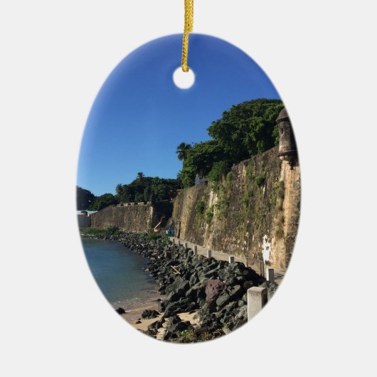 サンファン古い歴史的場所 セラミックオーナメント (正面)