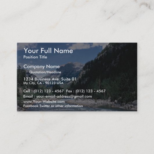 サンファン山のリオde Animas、コロラド州、 名刺 (正面)