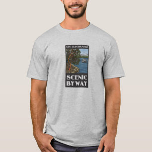 サンファン島の景色のわき道のTシャツ Tシャツ