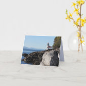 サンファン島の西側のブランクの灯台 カード (黄色い花)