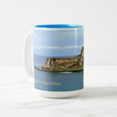サンファン湾の入口を守るEl Morro ツートーンマグカップ (正面左)