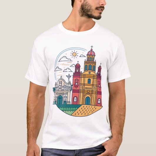 サンファン・バウティスタ教会 Tシャツ (正面)
