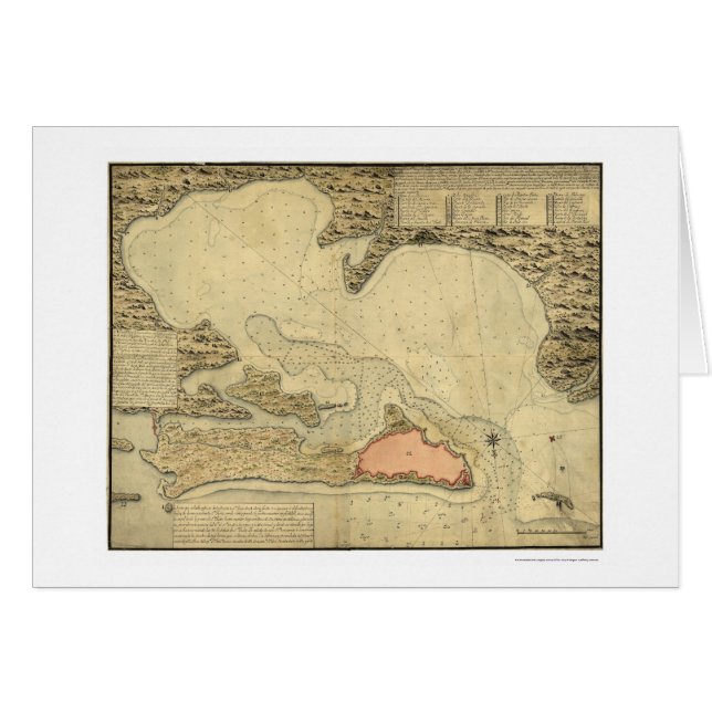 サンファン、プエルトリコ1785年の地図 (正面横)