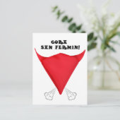 サンファーミン赤いスカーフを球根の頭に折り畳んだ。 ポストカード (スタンド正面)