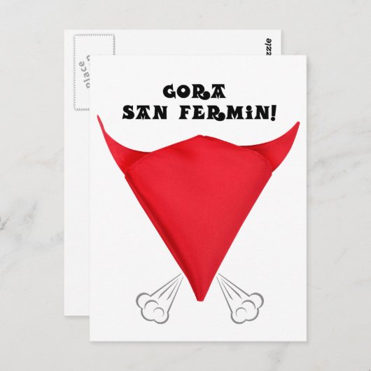 サンファーミン赤いスカーフを球根の頭に折り畳んだ。 ポストカード (正面/裏面)