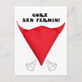 サンファーミン赤いスカーフを球根の頭に折り畳んだ。 ポストカード (正面)