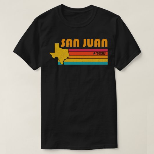 サンフアンテキサス州ヴィンテージ動揺して土産 Tシャツ (デザイン正面)