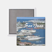 サンフアンプエルトリコトラベル土産冷蔵庫用マグネット マグネット (正面/裏面)