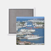 サンフアンプエルトリコトラベル土産冷蔵庫用マグネット マグネット (正面/裏面)