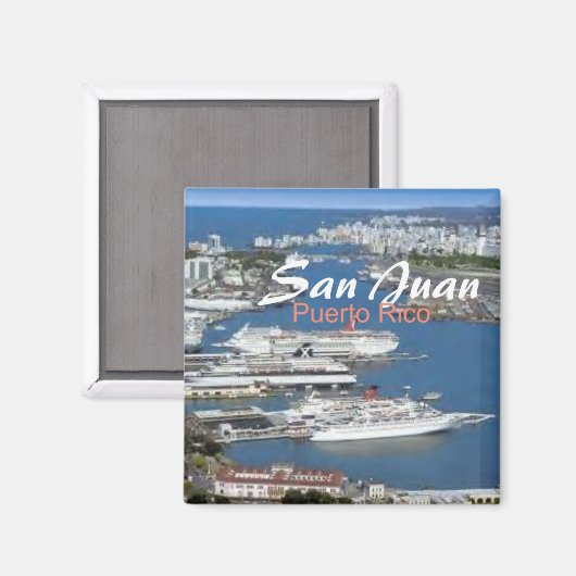 サンフアンプエルトリコトラベル土産冷蔵庫用マグネット マグネット (正面/裏面)