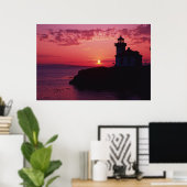 サンフアン島ライムキルンライトハウス ポスター (ホームオフィス)