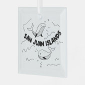 サンフアン諸島クジラ ガラスオーナメント (正面左)