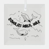 サンフアン諸島クジラ ガラスオーナメント (裏面)