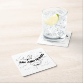 サンフアン諸島クジラ スクエアペーパーコースター (インサイチュ)