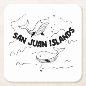 サンフアン諸島クジラ スクエアペーパーコースター (正面)